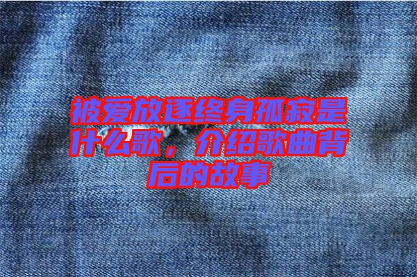 被愛放逐終身孤寂是什么歌，介紹歌曲背后的故事