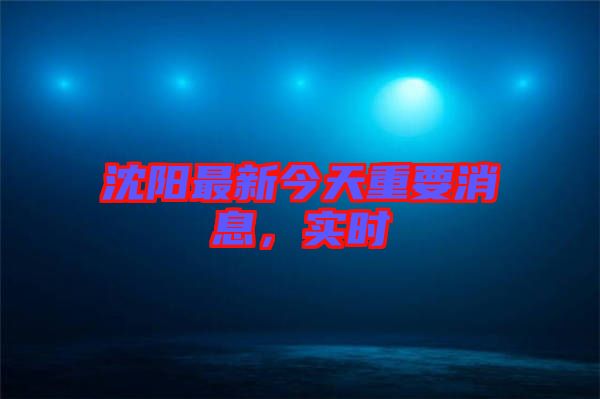 沈陽(yáng)最新今天重要消息，實(shí)時(shí)