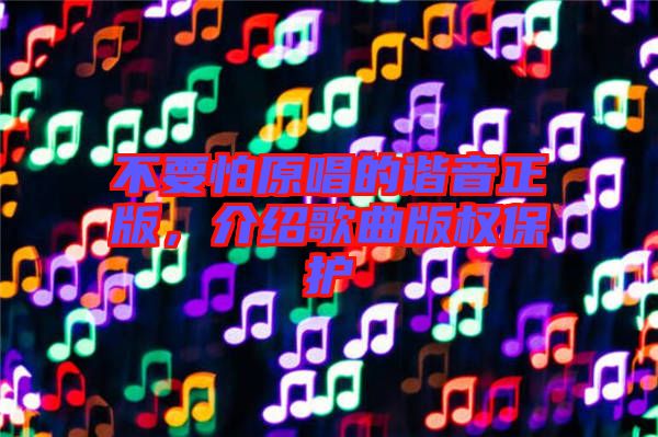 不要怕原唱的諧音正版，介紹歌曲版權(quán)保護