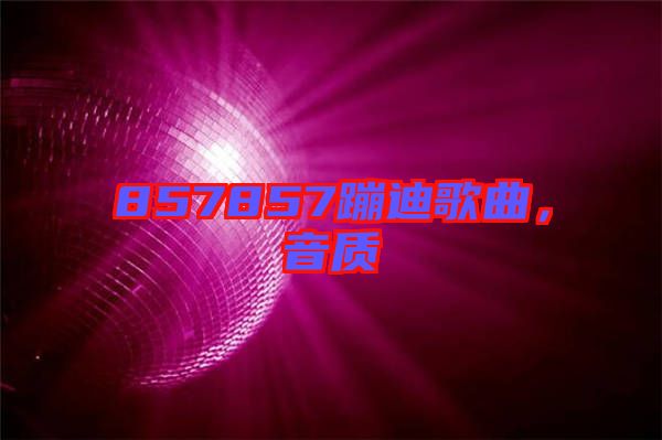 857857蹦迪歌曲，音質(zhì)