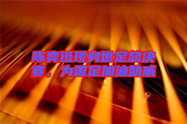 陳奕迅現(xiàn)身世足總決賽，為國足加油助威