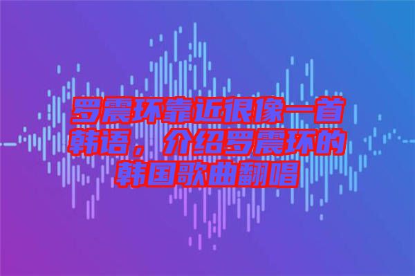 羅震環(huán)靠近很像一首韓語(yǔ)，介紹羅震環(huán)的韓國(guó)歌曲翻唱
