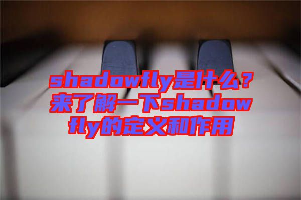 shadowfly是什么？來了解一下shadowfly的定義和作用