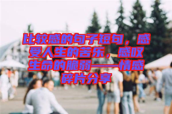 比較感的句子短句，感受人生的苦樂，感嘆生命的脆弱——情感碎片分享