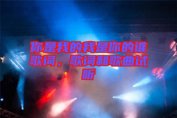 你是我的我是你的誰(shuí)歌詞，歌詞和歌曲試聽(tīng)