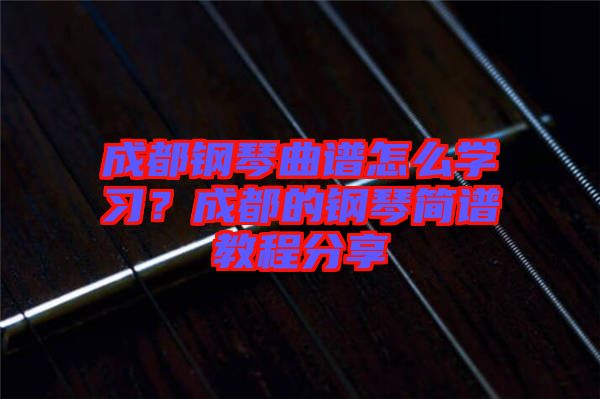 成都鋼琴曲譜怎么學(xué)習(xí)？成都的鋼琴簡譜教程分享