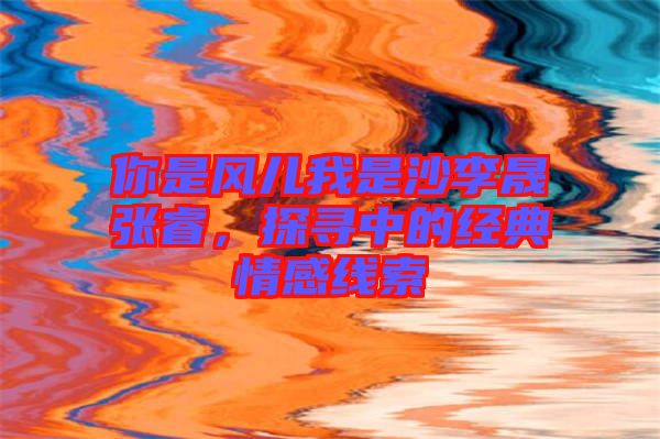 你是風(fēng)兒我是沙李晟張睿，探尋中的經(jīng)典情感線索