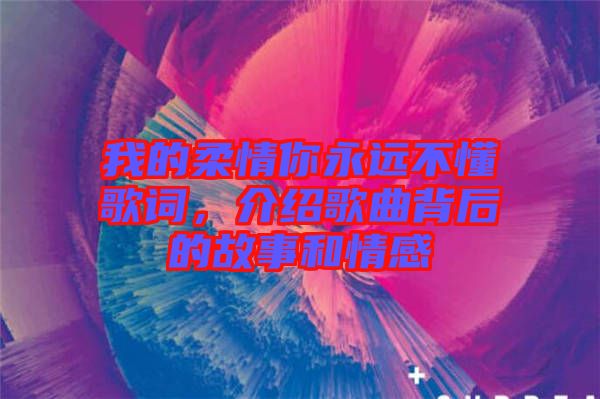 我的柔情你永遠(yuǎn)不懂歌詞，介紹歌曲背后的故事和情感