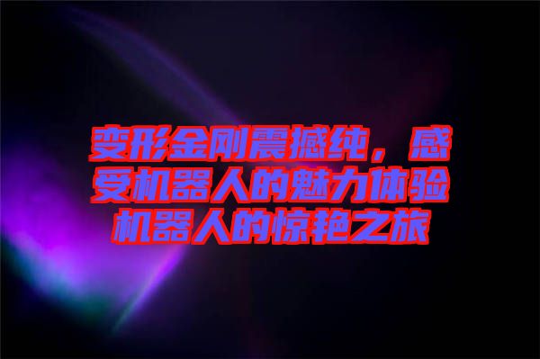 變形金剛震撼純，感受機器人的魅力體驗機器人的驚艷之旅