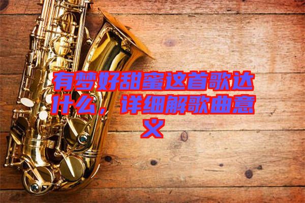 有夢(mèng)好甜蜜這首歌達(dá)什么，詳細(xì)解歌曲意義