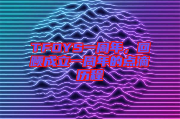 TFOYS一周年，回顧成立一周年的點(diǎn)滴歷程
