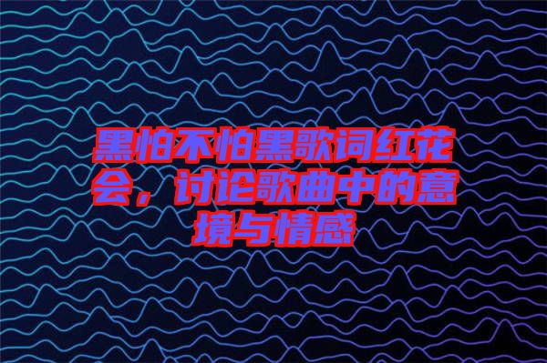 黑怕不怕黑歌詞紅花會，討論歌曲中的意境與情感