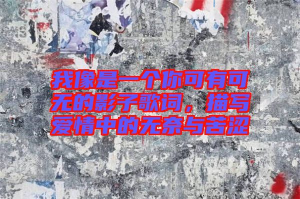 我像是一個(gè)你可有可無(wú)的影子歌詞，描寫愛(ài)情中的無(wú)奈與苦澀