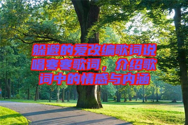 躲避的愛改編歌詞說唱寒寒歌詞，介紹歌詞中的情感與內涵