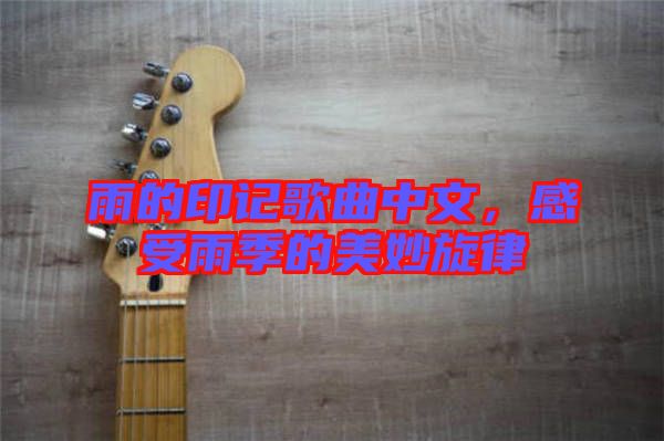 雨的印記歌曲中文，感受雨季的美妙旋律