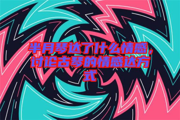 半月琴達了什么情感，討論古琴的情感達方式
