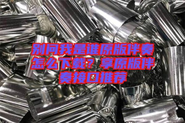 別問(wèn)我是誰(shuí)原版伴奏怎么下載？享原版伴奏接口推薦