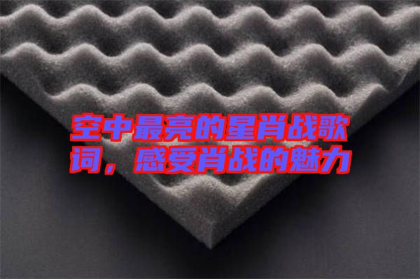 空中最亮的星肖戰(zhàn)歌詞，感受肖戰(zhàn)的魅力