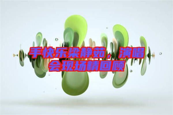 手快樂梁靜茹，演唱會現場精回顧