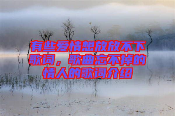 有些愛情想放放不下歌詞，歌曲忘不掉的情人的歌詞介紹