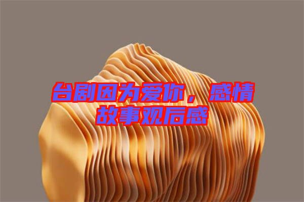臺劇因為愛你，感情故事觀后感