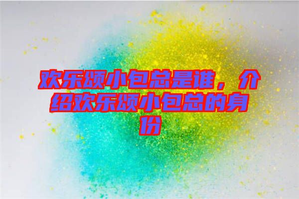 歡樂(lè)頌小包總是誰(shuí)，介紹歡樂(lè)頌小包總的身份