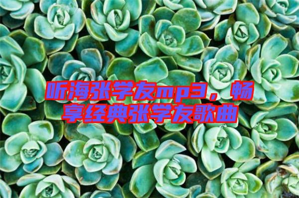 聽海張學(xué)友mp3，暢享經(jīng)典張學(xué)友歌曲
