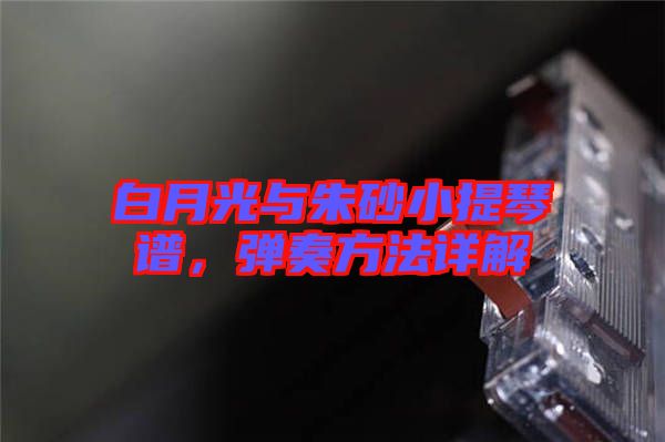 白月光與朱砂小提琴譜，彈奏方法詳解
