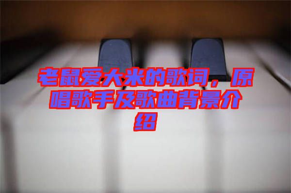 老鼠愛大米的歌詞，原唱歌手及歌曲背景介紹