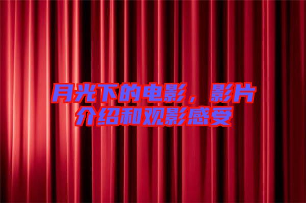 月光下的電影，影片介紹和觀影感受