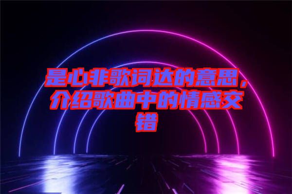 是心非歌詞達的意思，介紹歌曲中的情感交錯