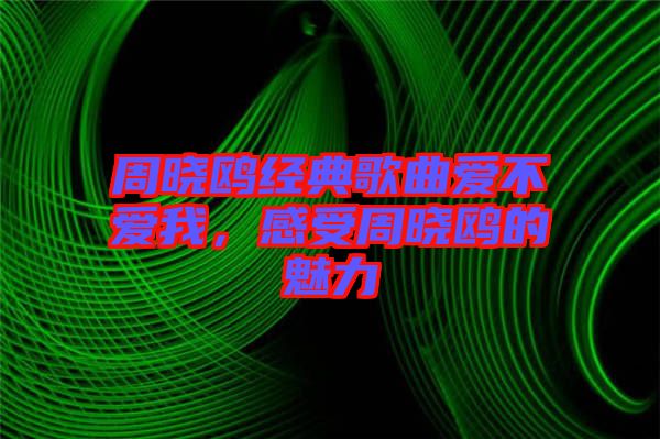 周曉鷗經(jīng)典歌曲愛不愛我，感受周曉鷗的魅力