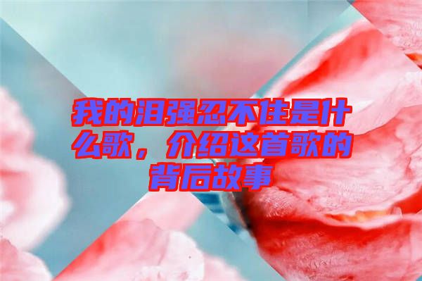 我的淚強忍不住是什么歌，介紹這首歌的背后故事