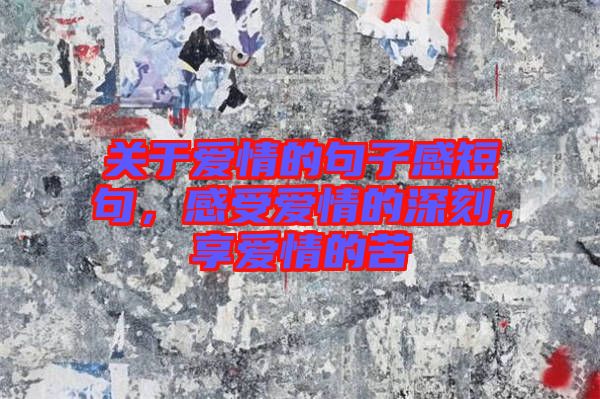 關(guān)于愛情的句子感短句，感受愛情的深刻，享愛情的苦