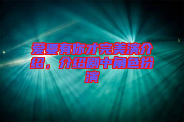 愛要有你才完美演介紹，介紹劇中角色扮演