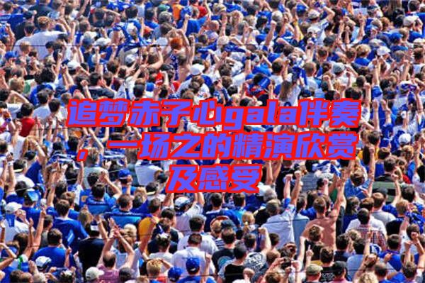追夢赤子心gala伴奏，一場之的精演欣賞及感受