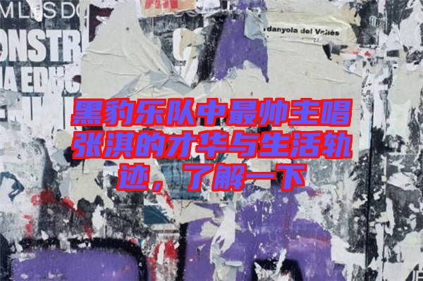 黑豹樂隊中最帥主唱張淇的才華與生活軌跡，了解一下