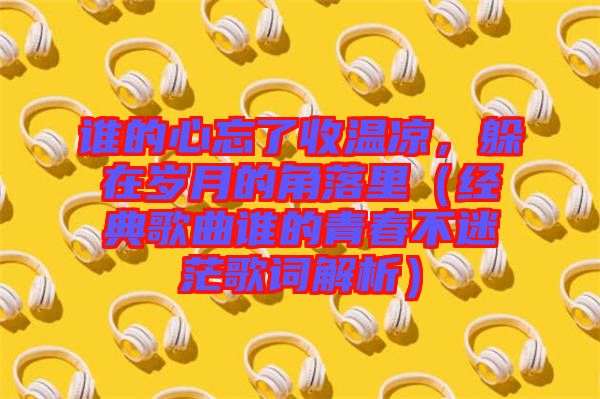 誰(shuí)的心忘了收溫涼，躲在歲月的角落里（經(jīng)典歌曲誰(shuí)的青春不迷茫歌詞解析）
