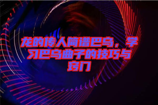 龍的傳人簡譜巴烏，學習巴烏曲子的技巧與竅門