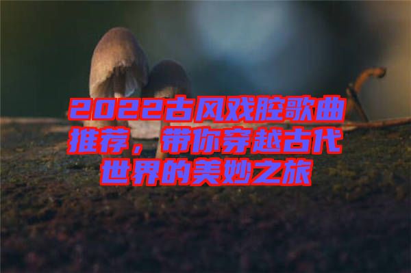 2022古風戲腔歌曲推薦，帶你穿越古代世界的美妙之旅