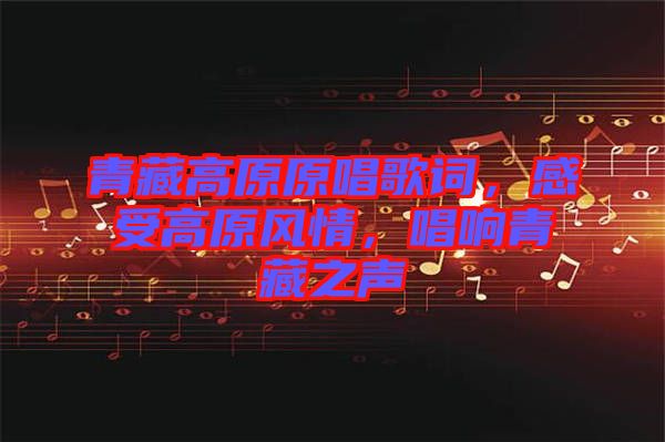 青藏高原原唱歌詞，感受高原風(fēng)情，唱響青藏之聲